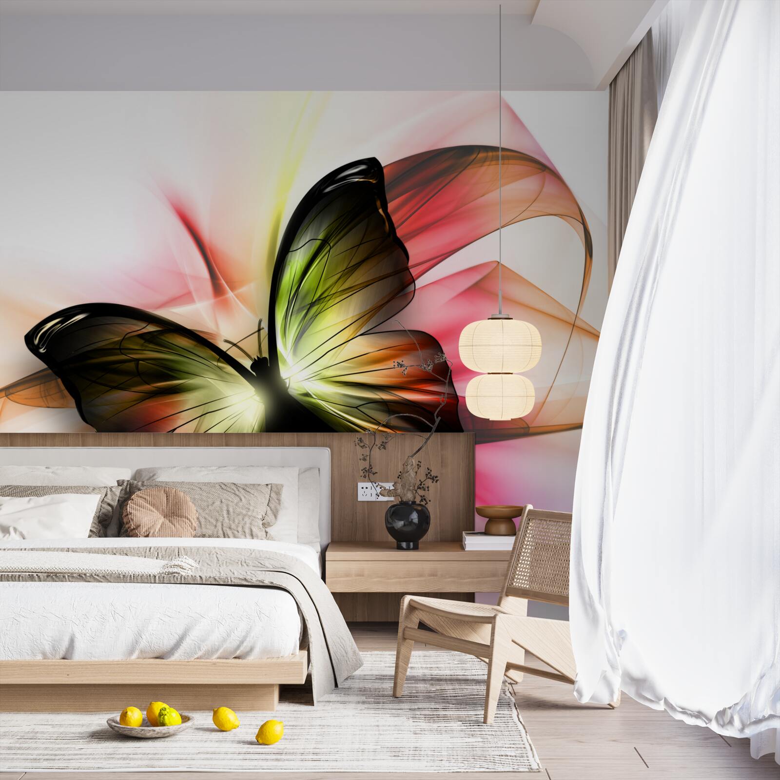 Fototapeta piękny motyl z wdziękiem unoszący się w powietrzu