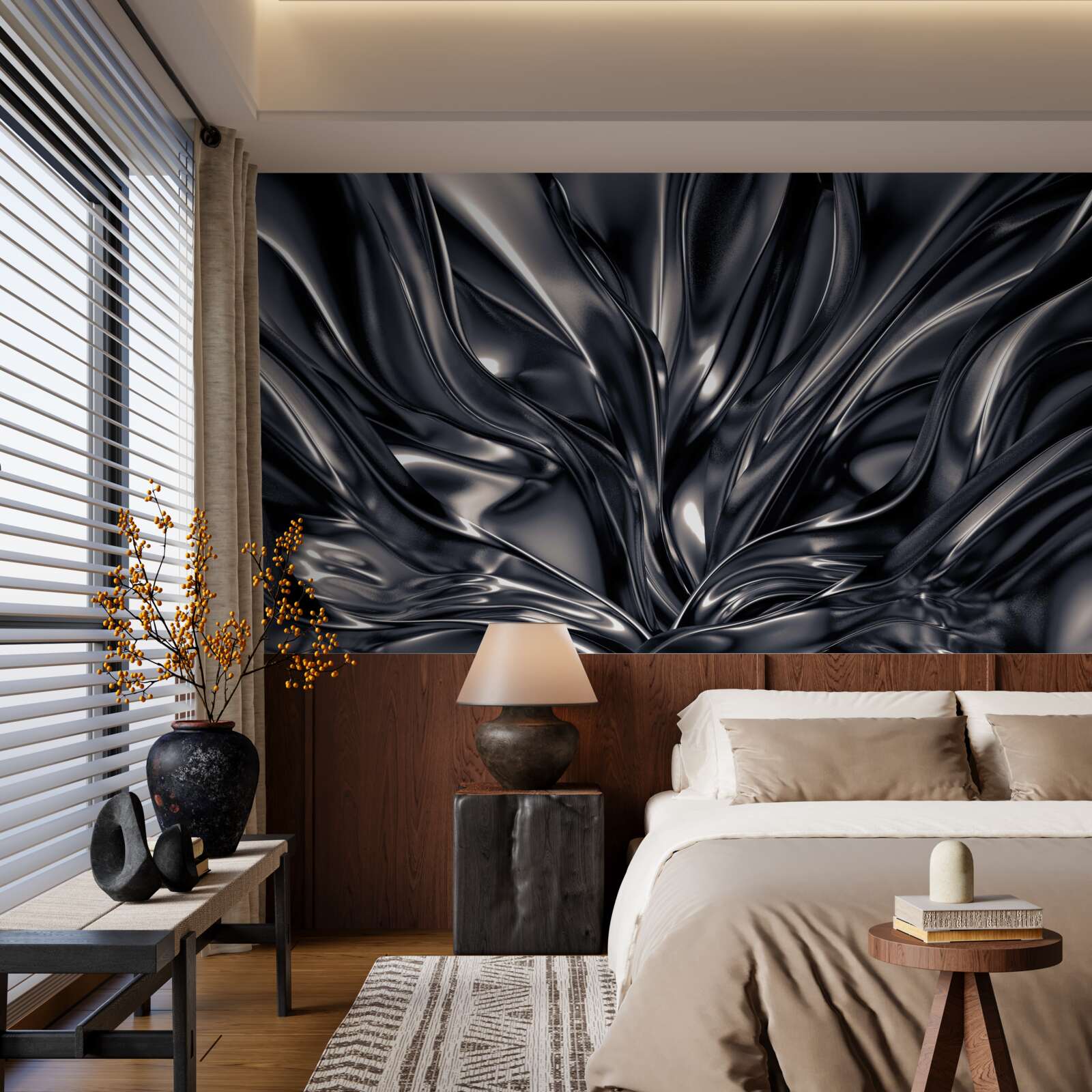 Fototapeta krople wody w nocnym jeziorze