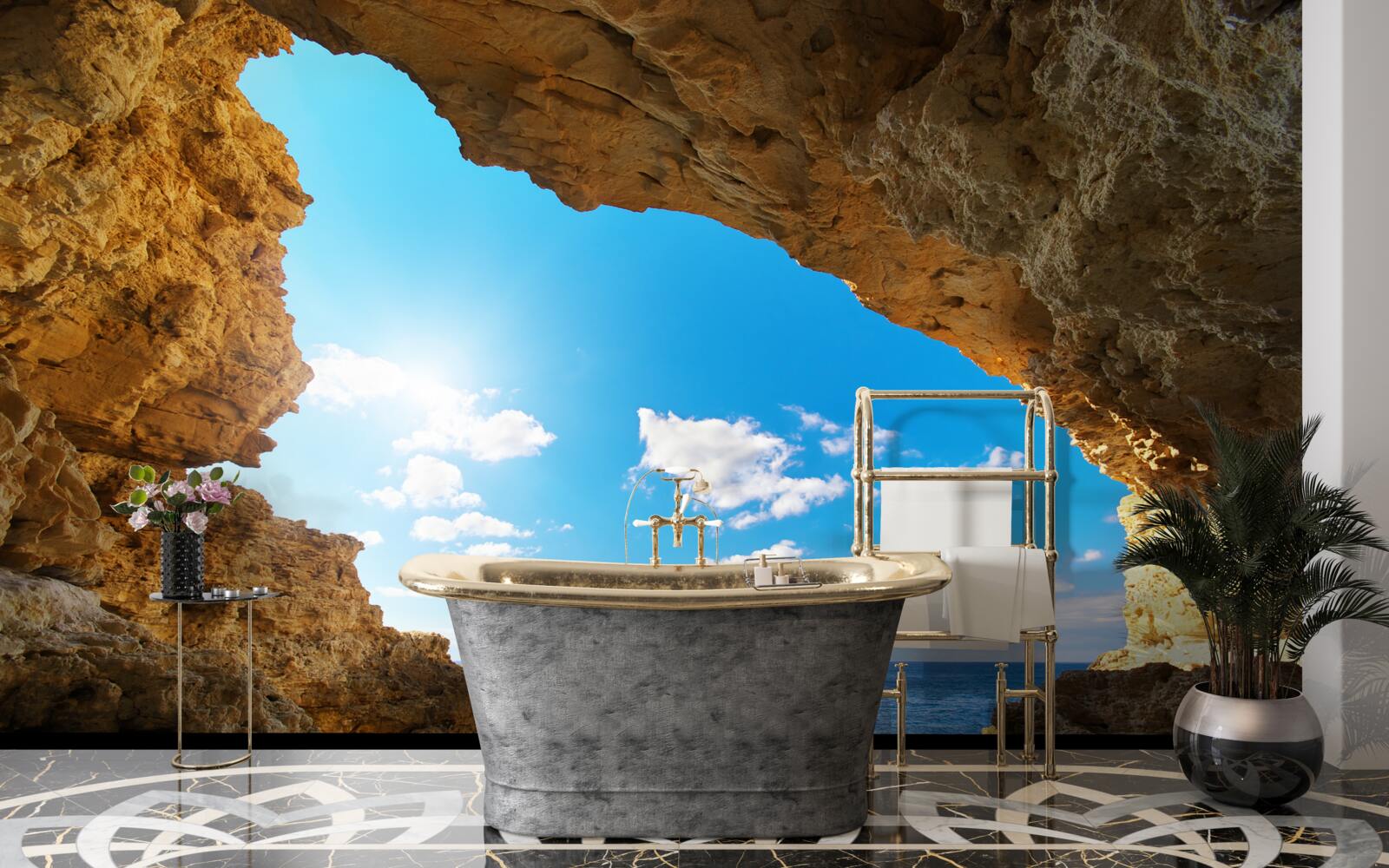 Fototapeta niebo nad oceanem jest absolutnie czyste