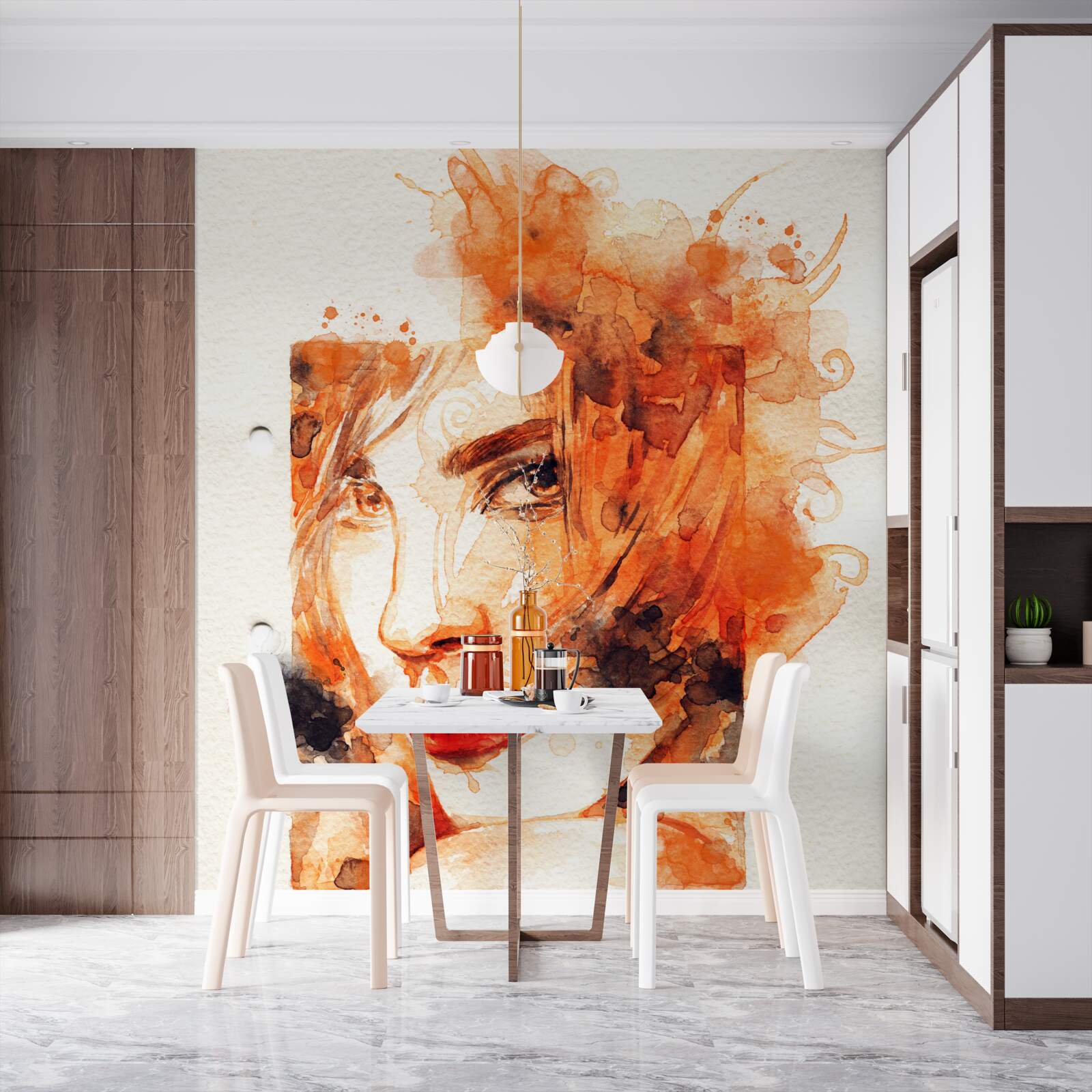 Fototapeta kobieta w jesiennych kolorach