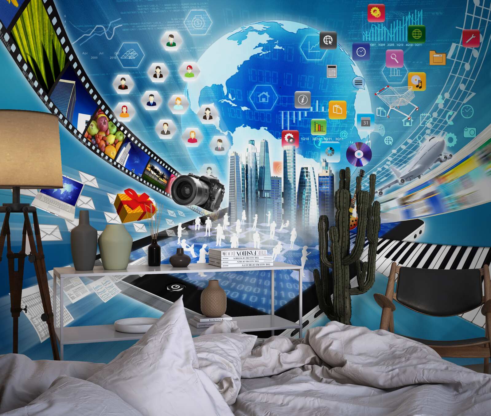 Fototapeta abstrakcyjna cyfrowa ścieżka dźwiękowa