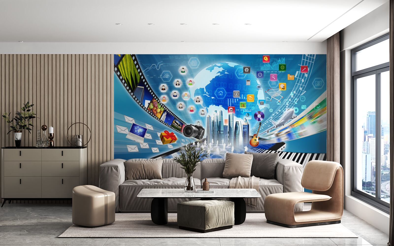 Fototapeta abstrakcyjna cyfrowa ścieżka dźwiękowa