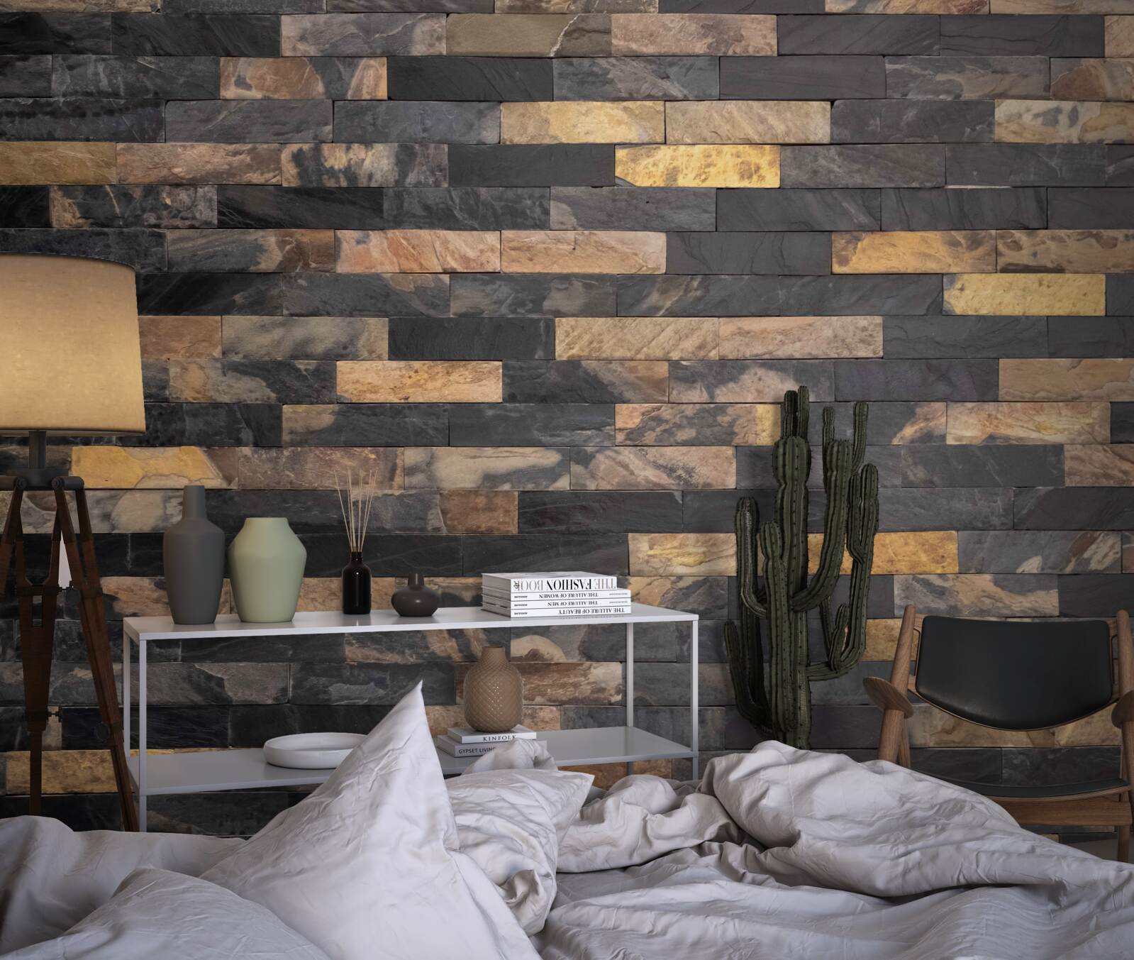 Fototapeta kamień w kolorze czarno-złotym umieszczony poziomo