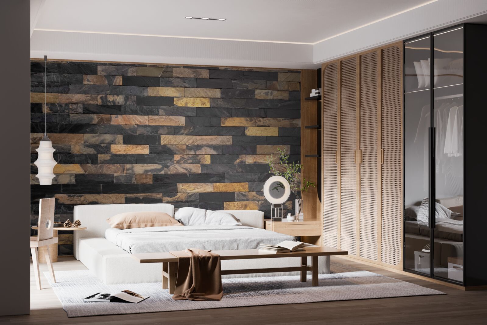 Fototapeta kamień w kolorze czarno-złotym umieszczony poziomo