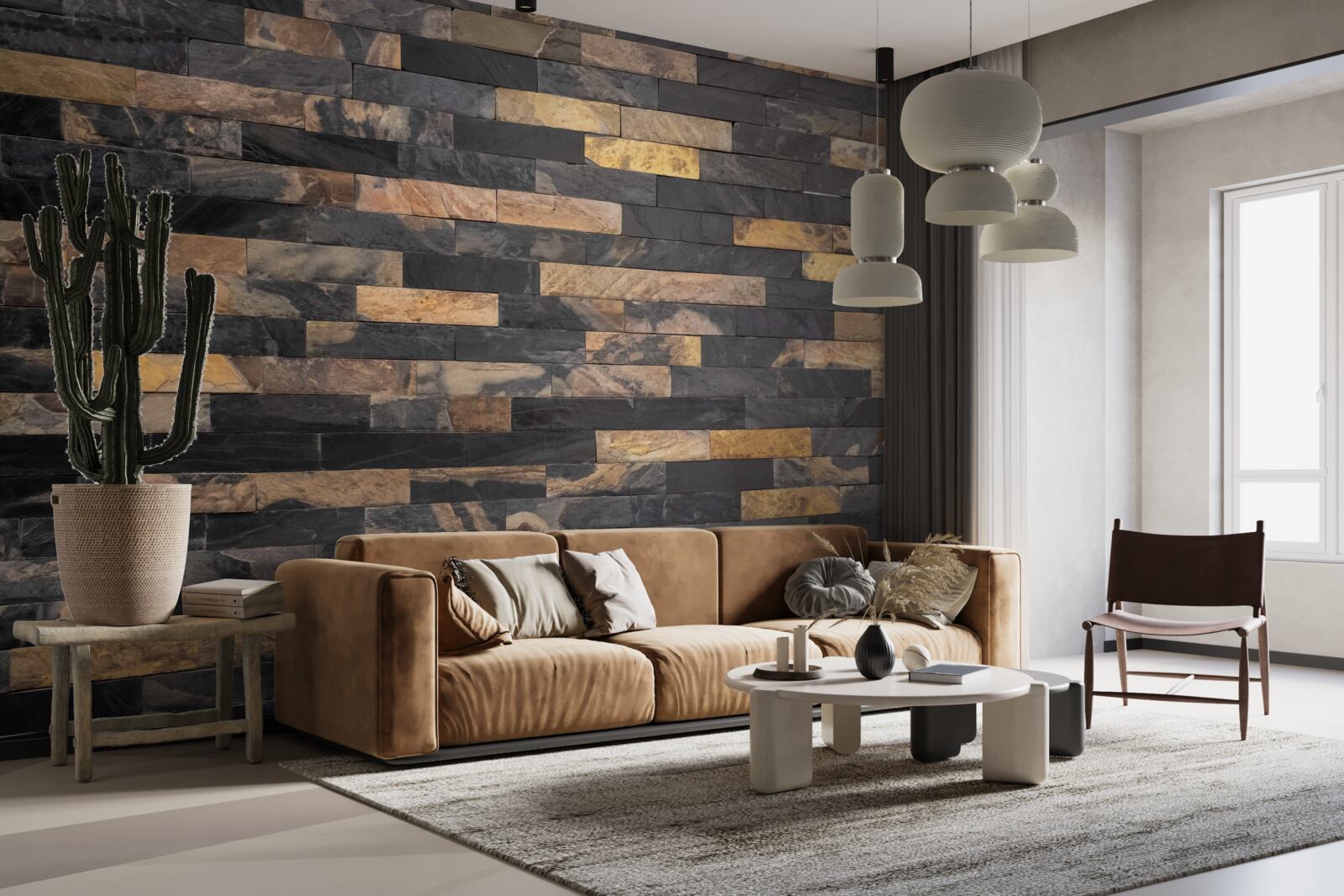 Fototapeta kamień w kolorze czarno-złotym umieszczony poziomo