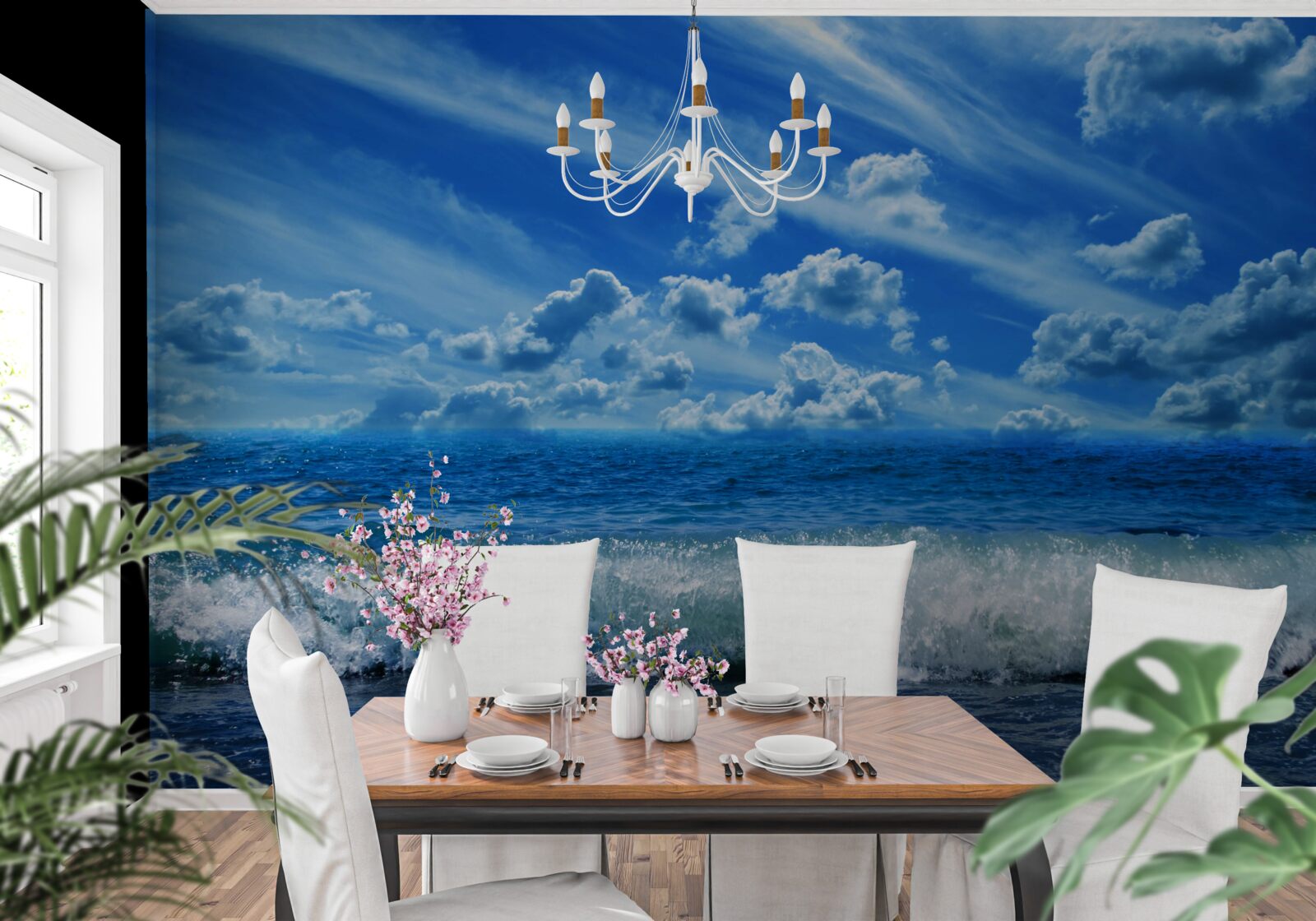 Fototapeta burzliwa błękitna przestrzeń wodna