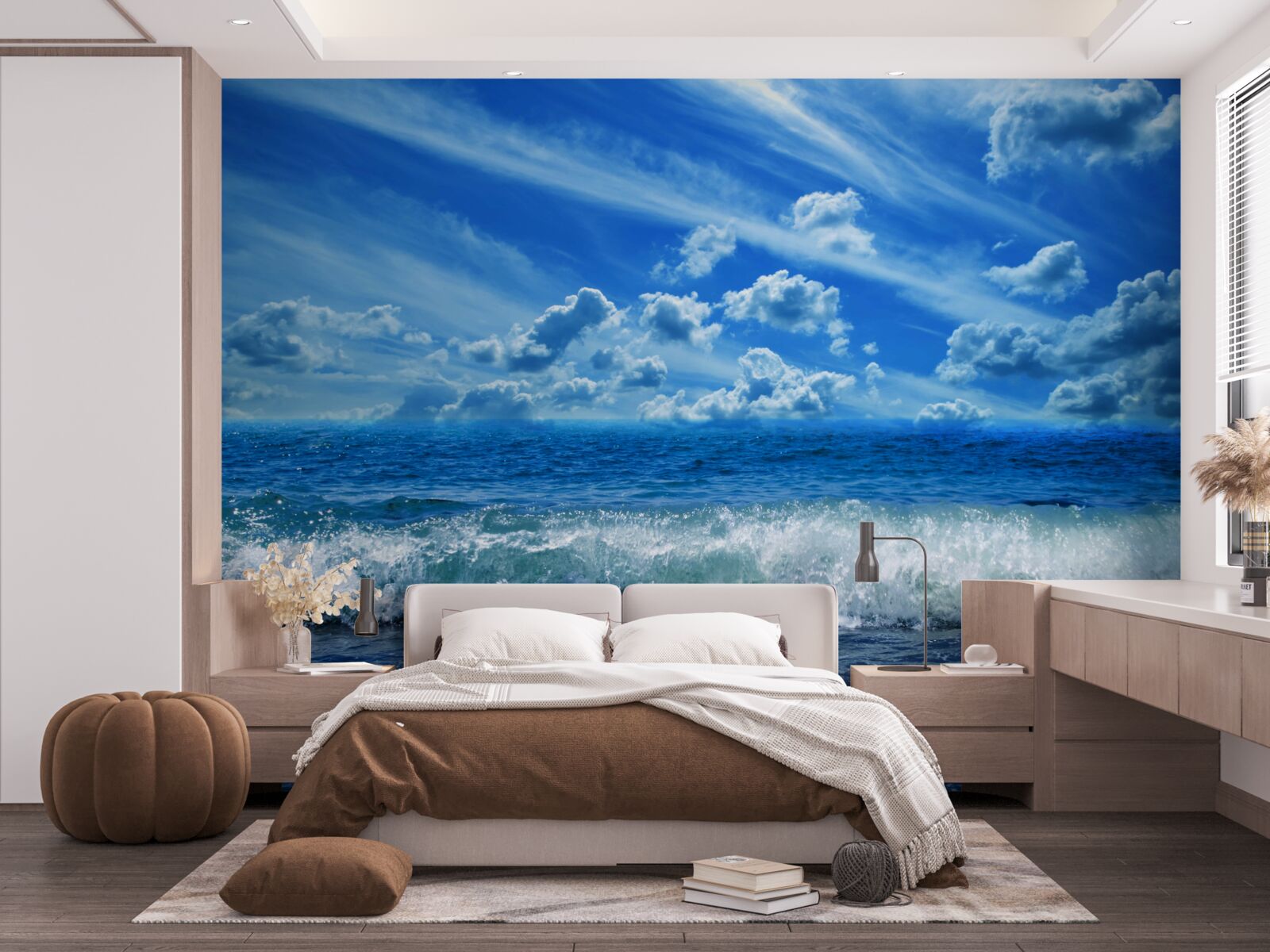 Fototapeta burzliwa błękitna przestrzeń wodna