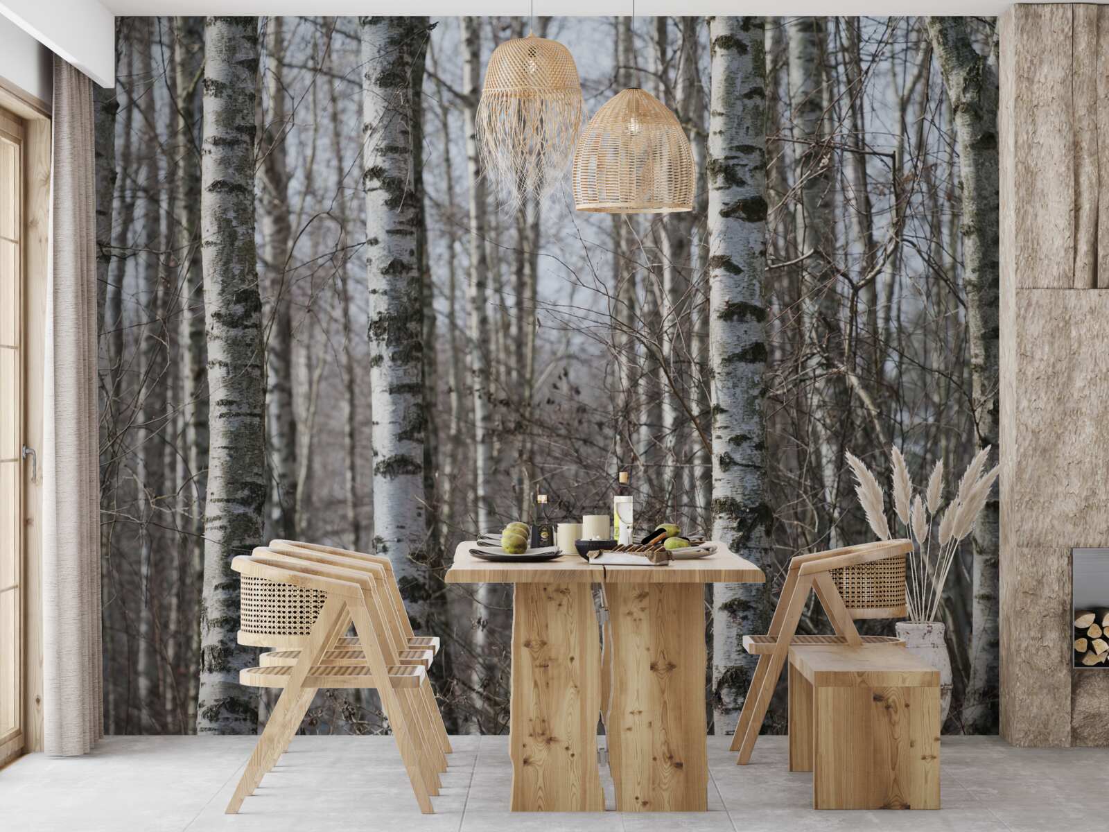 Fototapeta upadłe pełne wdzięku brzozy