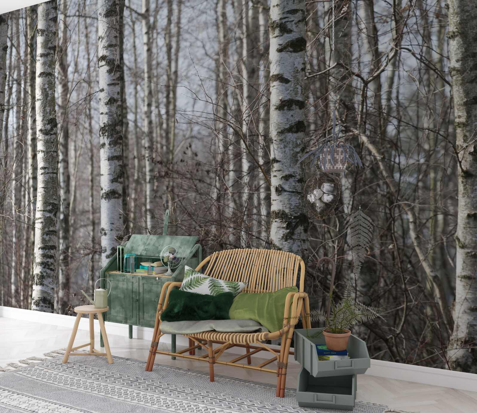 Fototapeta upadłe pełne wdzięku brzozy