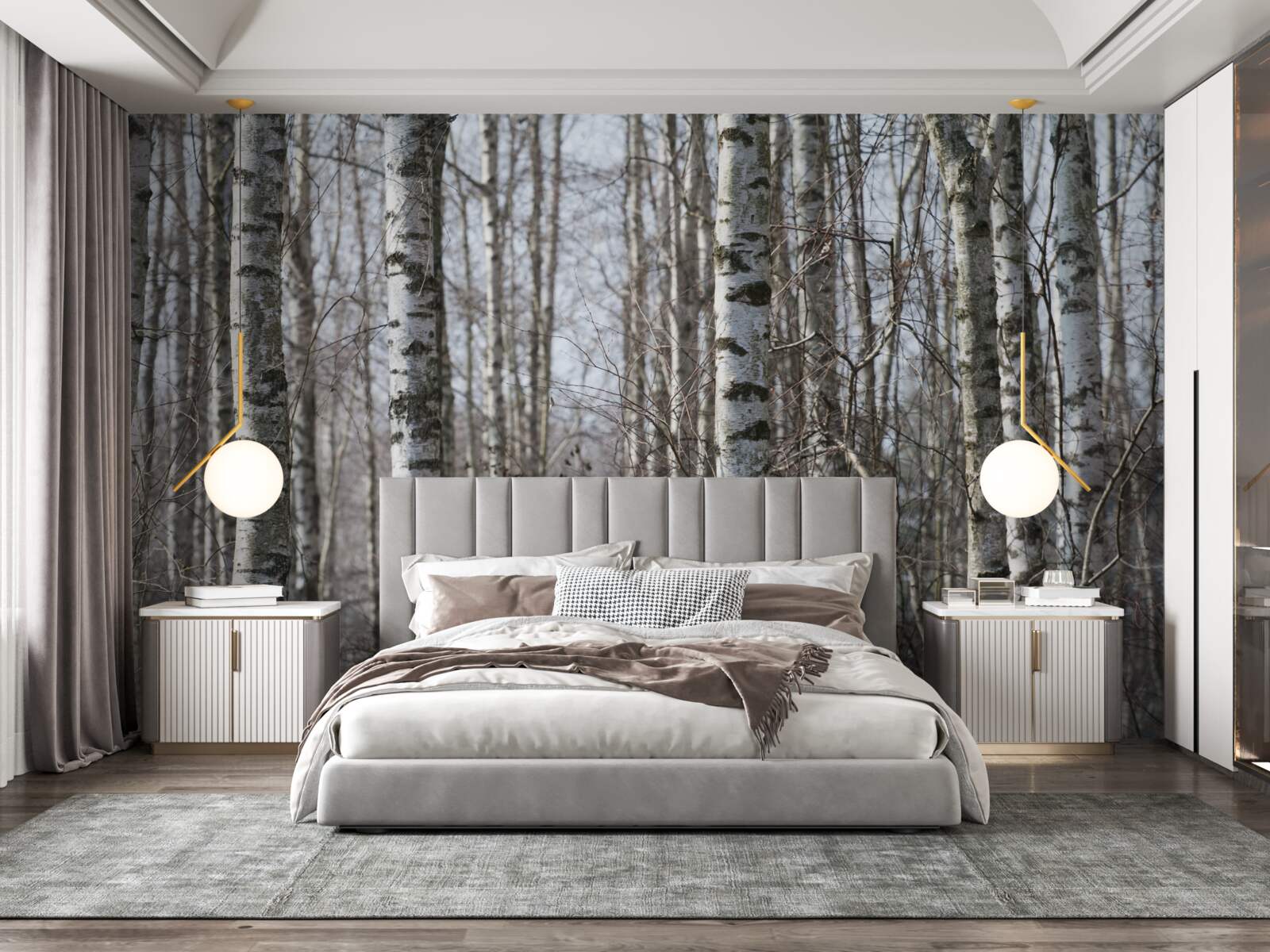 Fototapeta upadłe pełne wdzięku brzozy