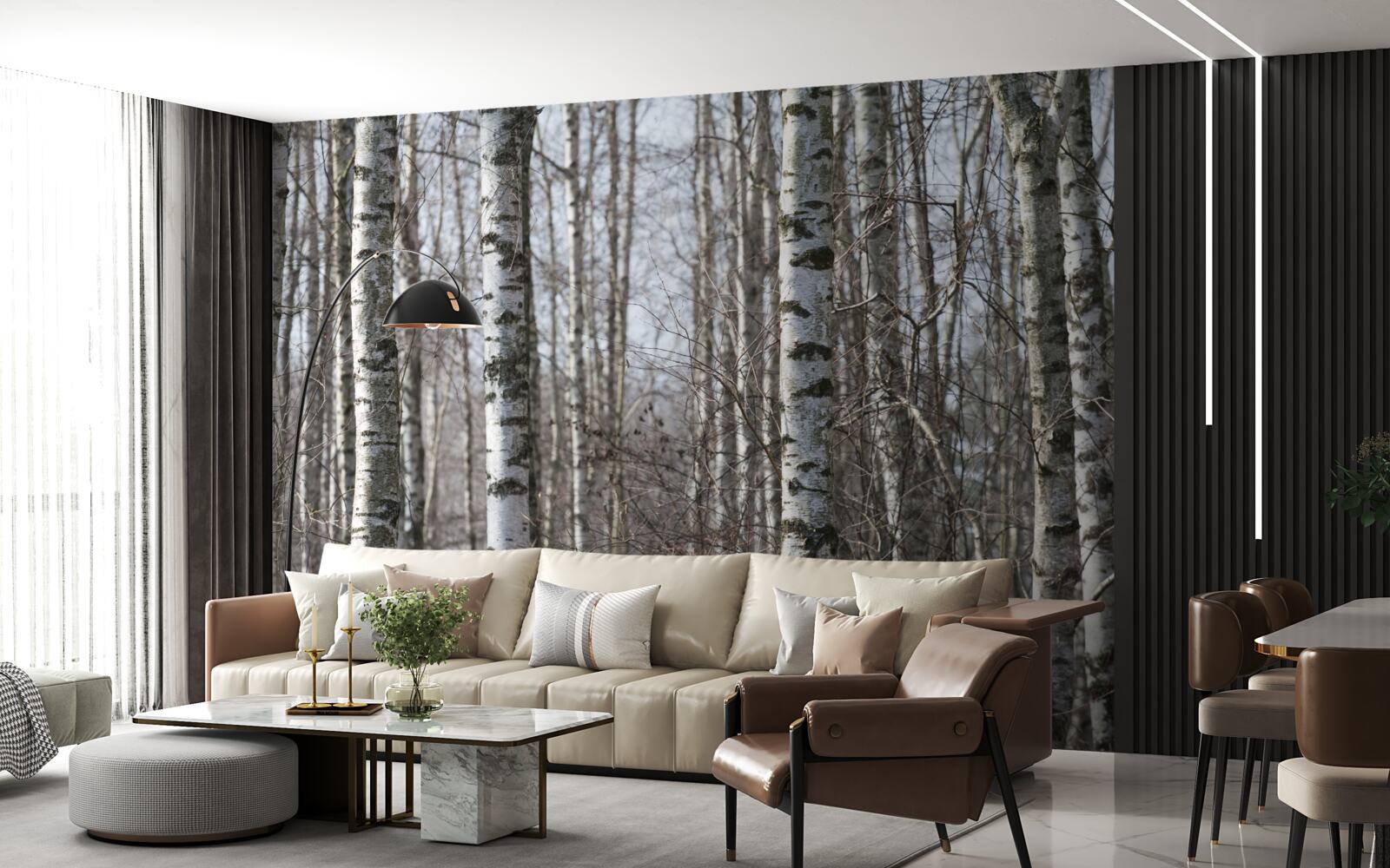 Fototapeta upadłe pełne wdzięku brzozy