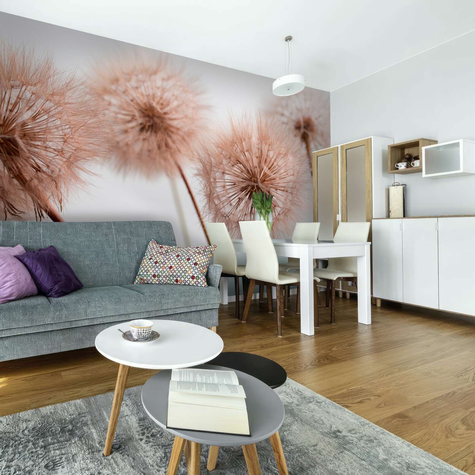 Fototapeta jasne puszyste mlecze