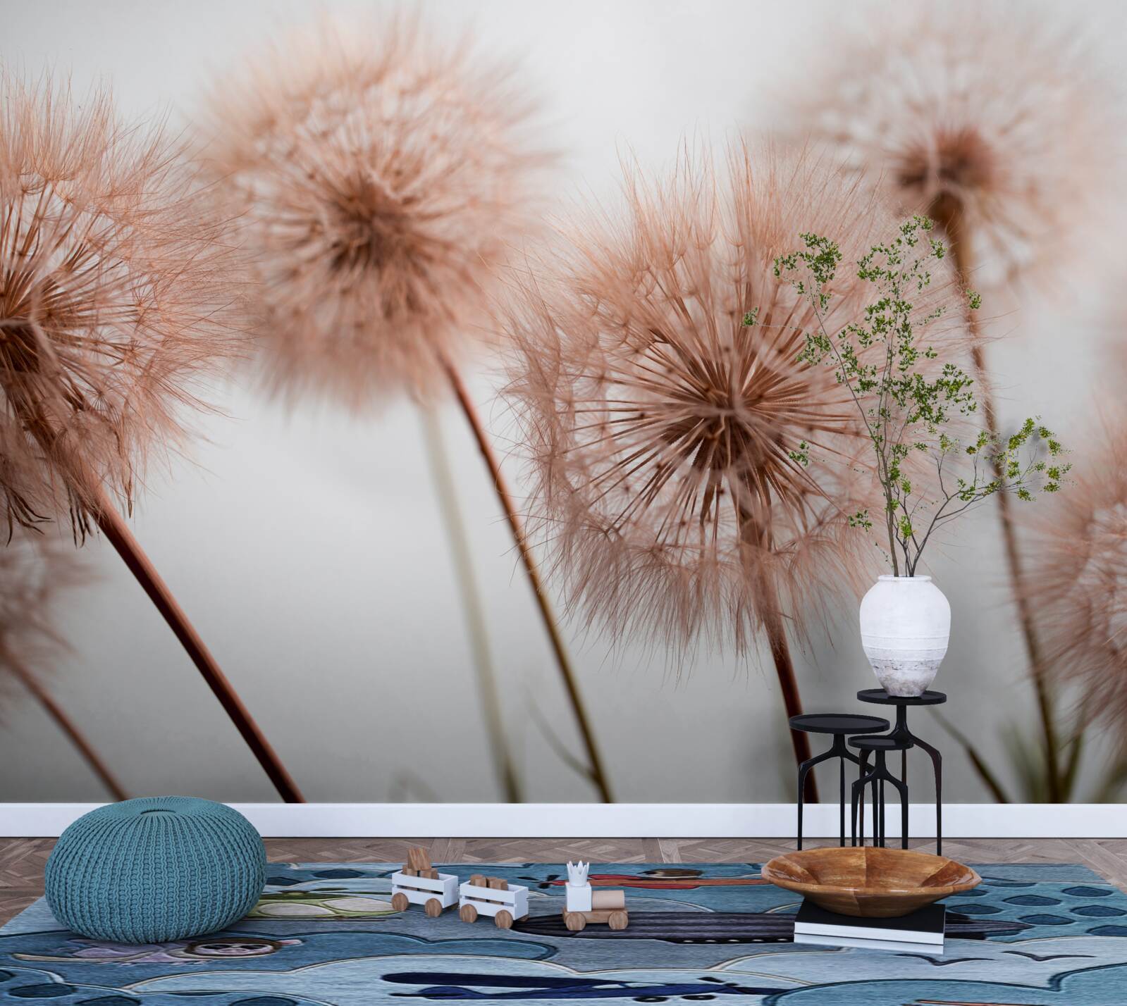 Fototapeta jasne puszyste mlecze