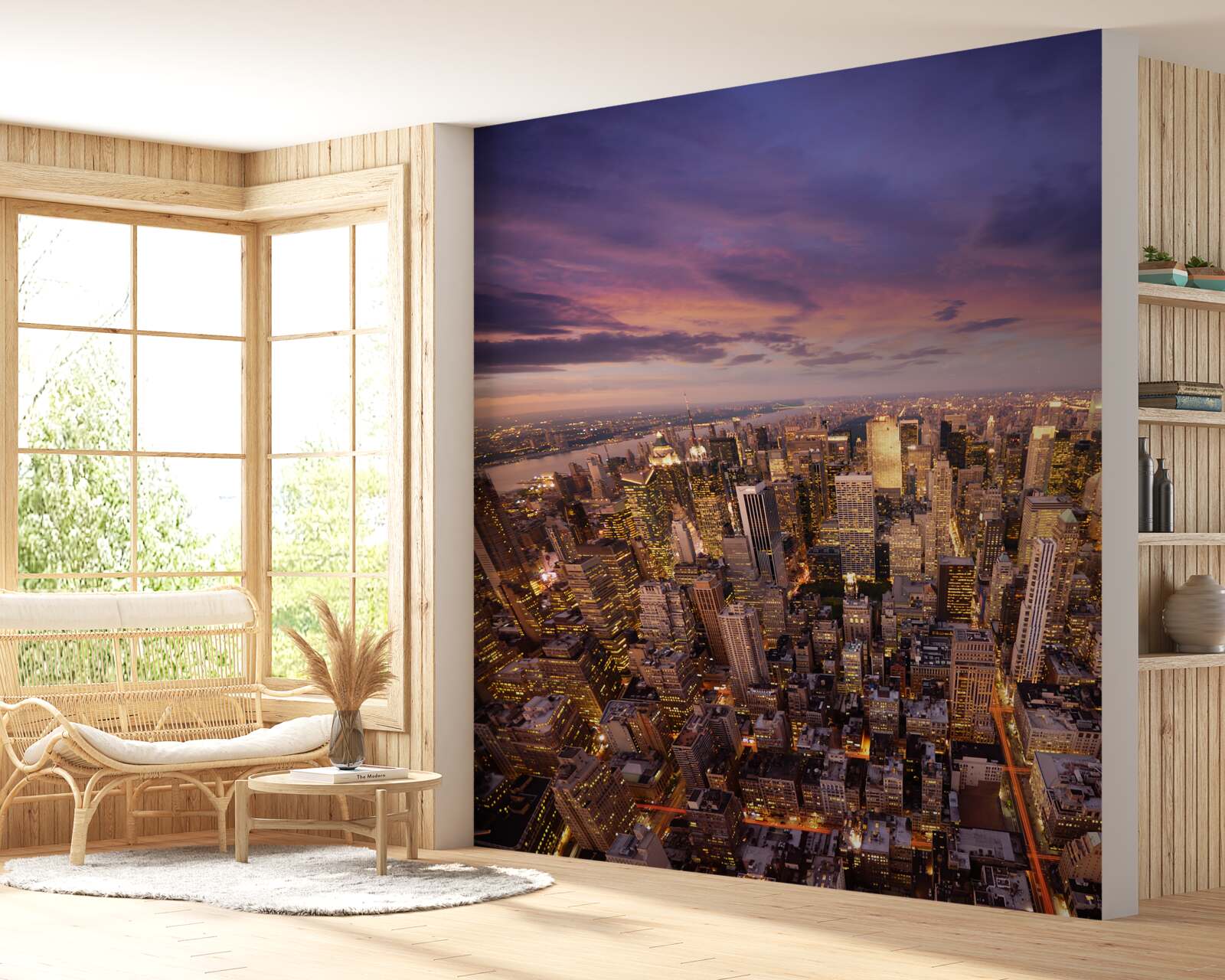 Fototapeta niezmierzone drapacze chmur gigantycznego miasta