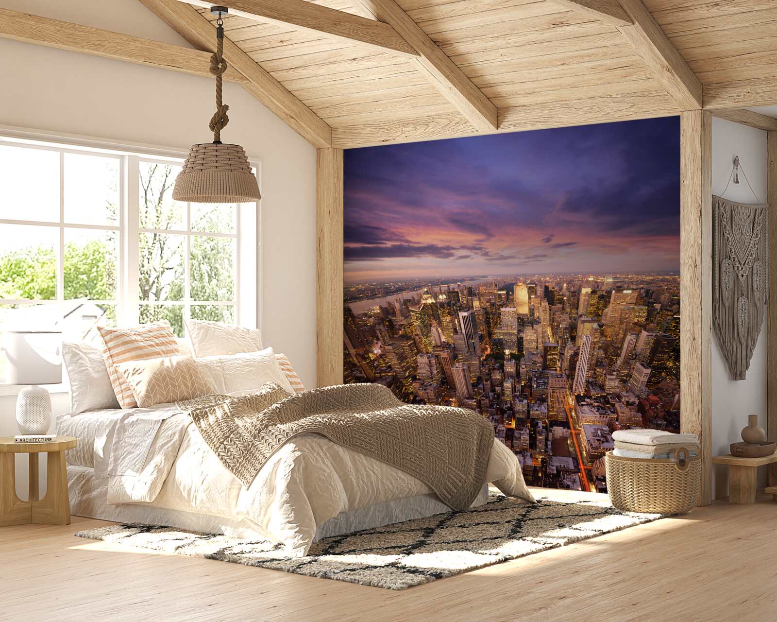 Fototapeta niezmierzone drapacze chmur gigantycznego miasta