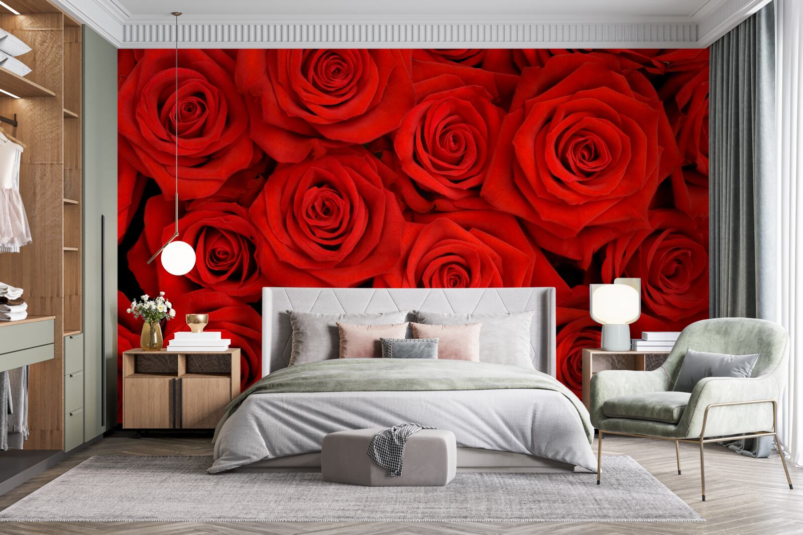 Fototapeta bukiet czerwonych róż