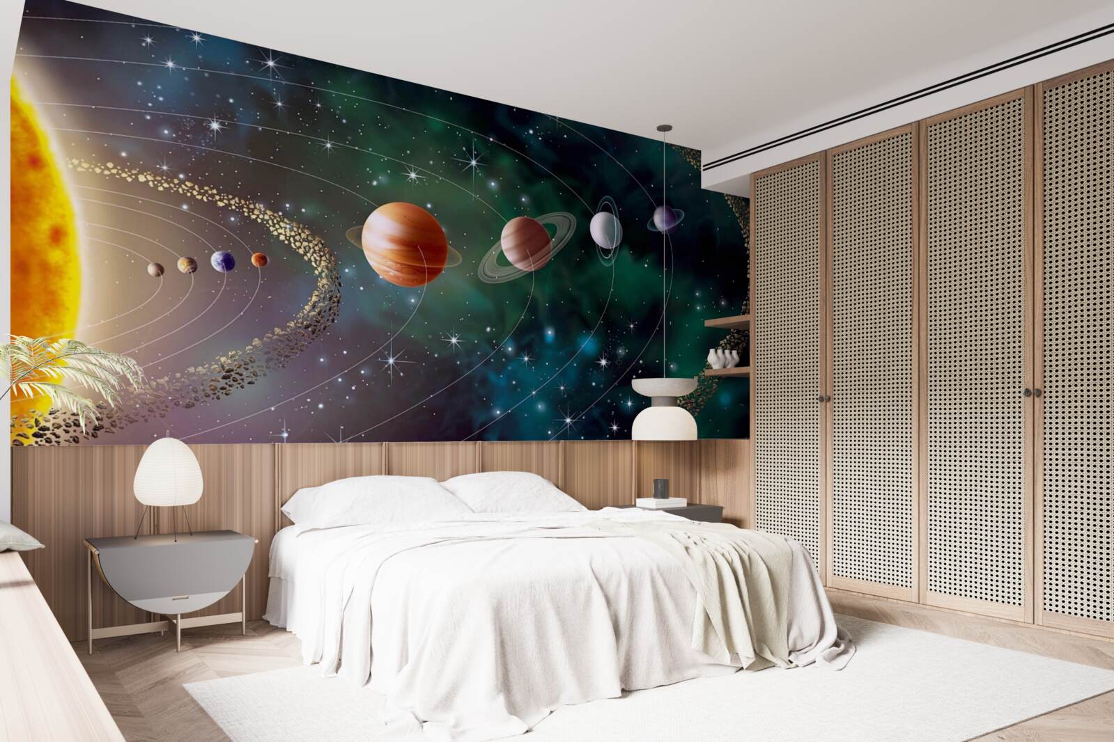 Fototapeta kosmiczna procesja planet przed gwiazdą