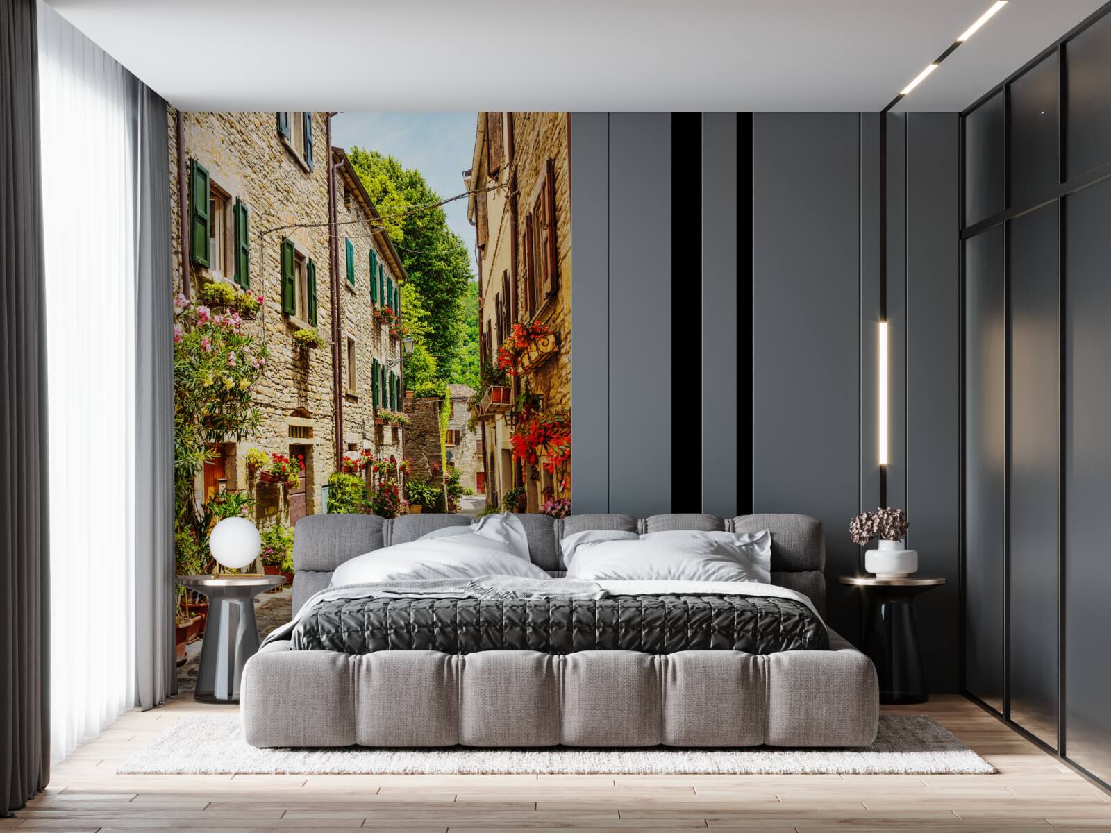 Fototapeta deptak otoczony zielenią