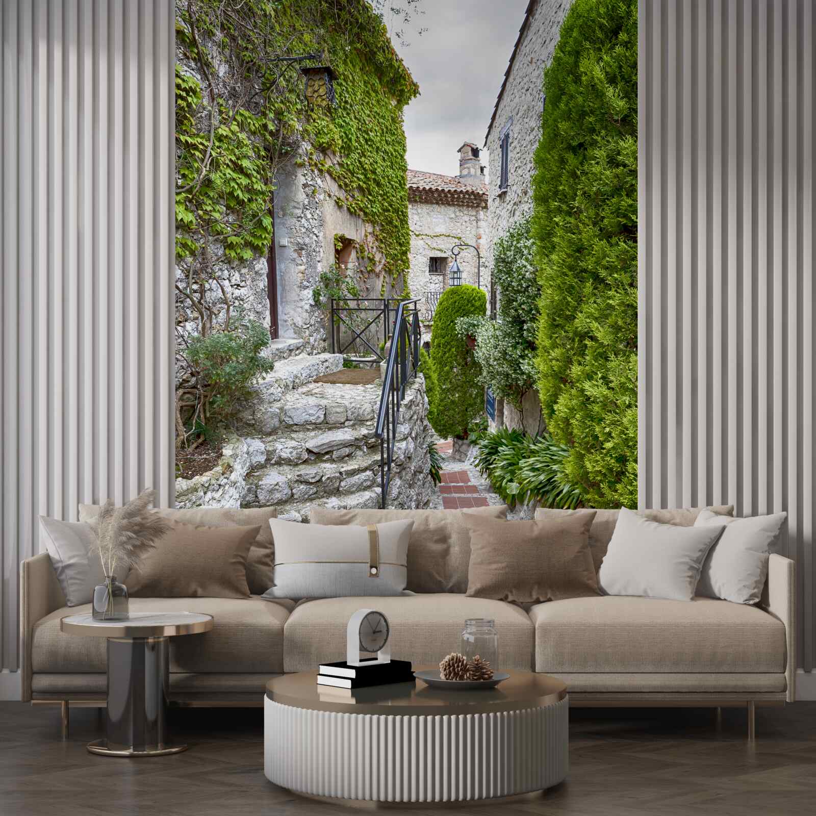 Fototapeta cichy zielony dziedziniec w starożytnym mieście