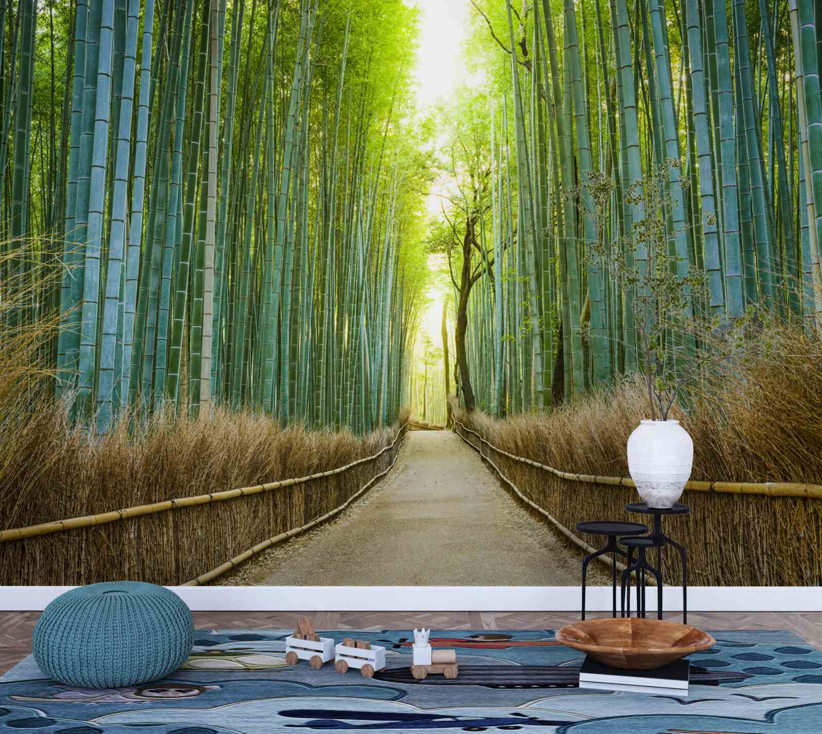 Fototapeta Ścieżka przez gęsty bambusowy gąszcz