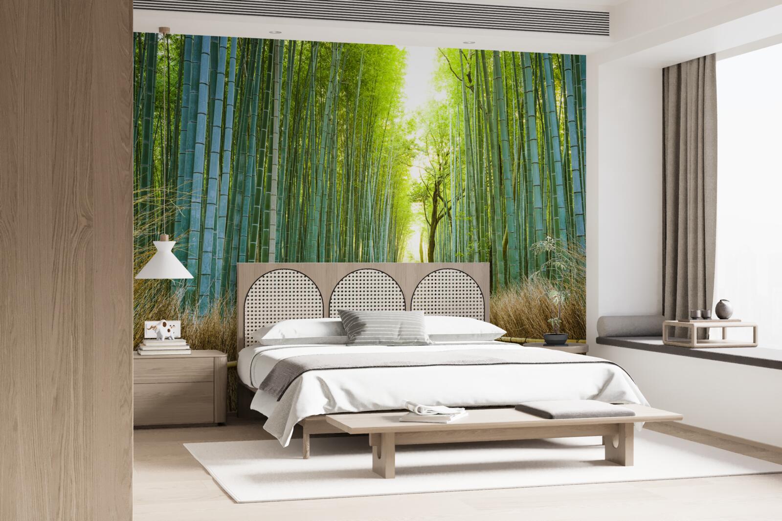 Fototapeta Ścieżka przez gęsty bambusowy gąszcz