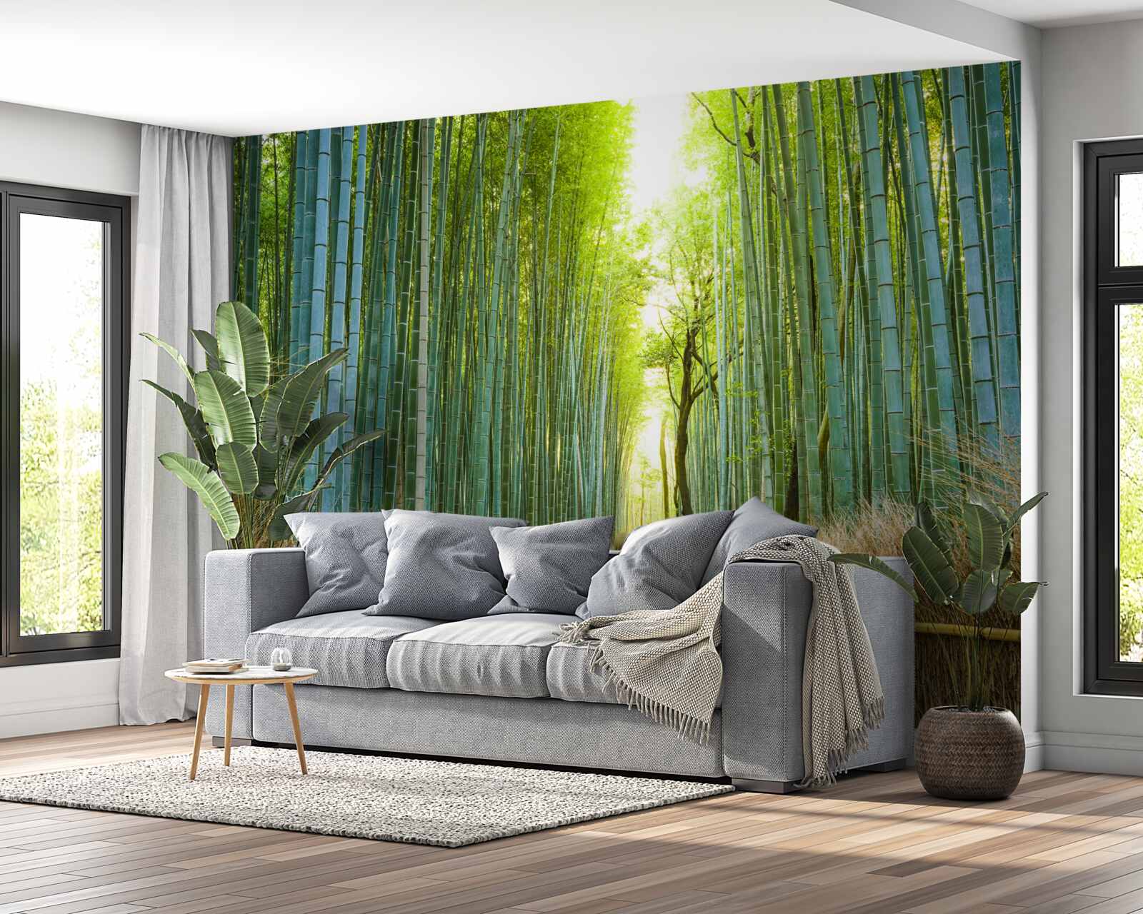 Fototapeta Ścieżka przez gęsty bambusowy gąszcz