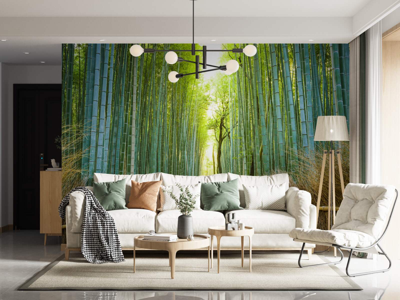 Fototapeta Ścieżka przez gęsty bambusowy gąszcz