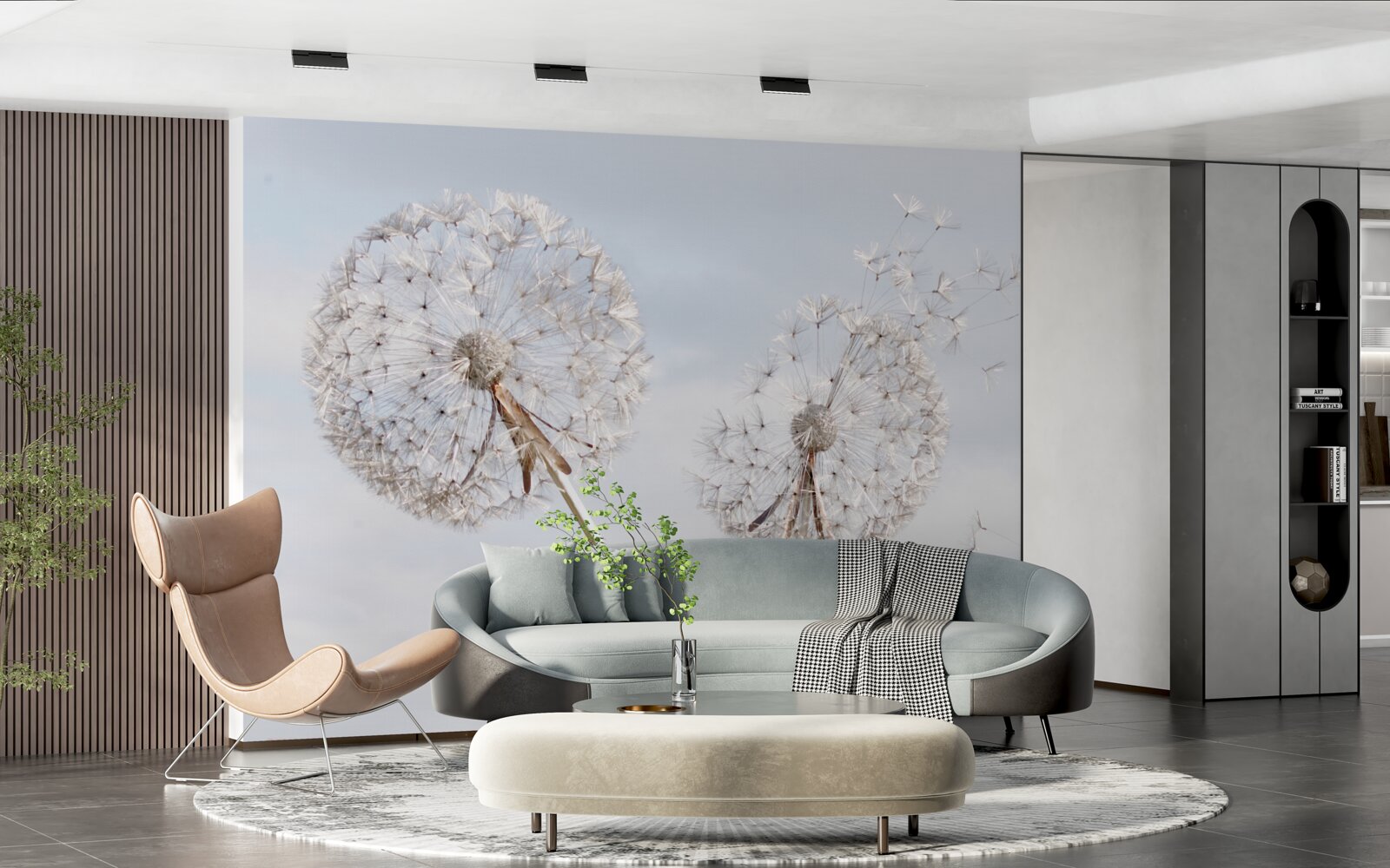 Fototapeta wiatr rozwiewa mlecze