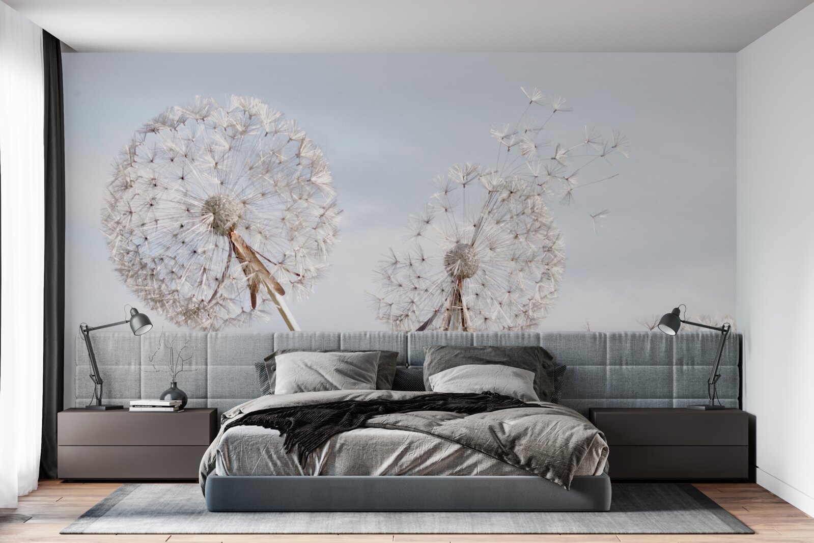 Fototapeta wiatr rozwiewa mlecze