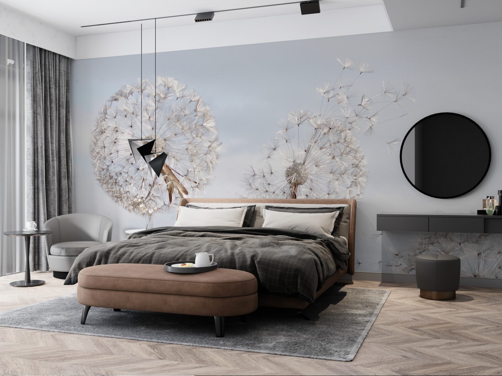 Fototapeta wiatr rozwiewa mlecze