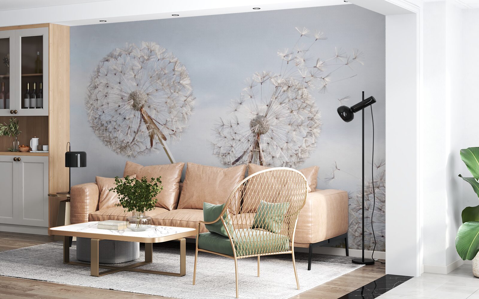 Fototapeta wiatr rozwiewa mlecze