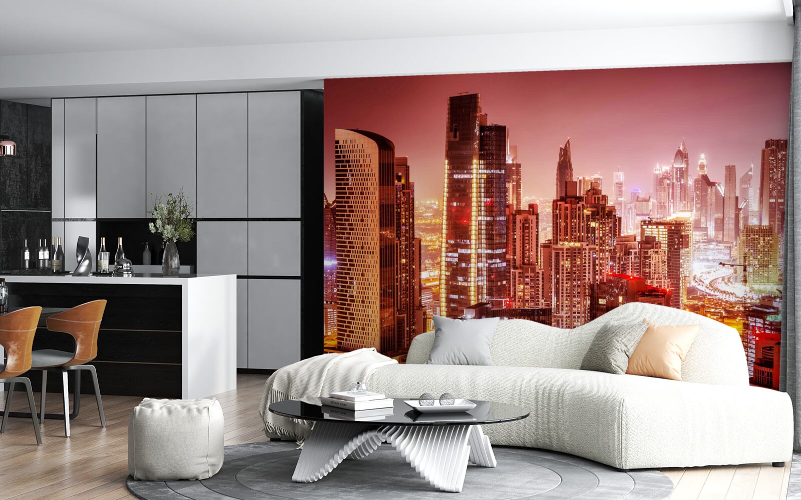 Fototapeta zgiełk miasta w nocnym świetle