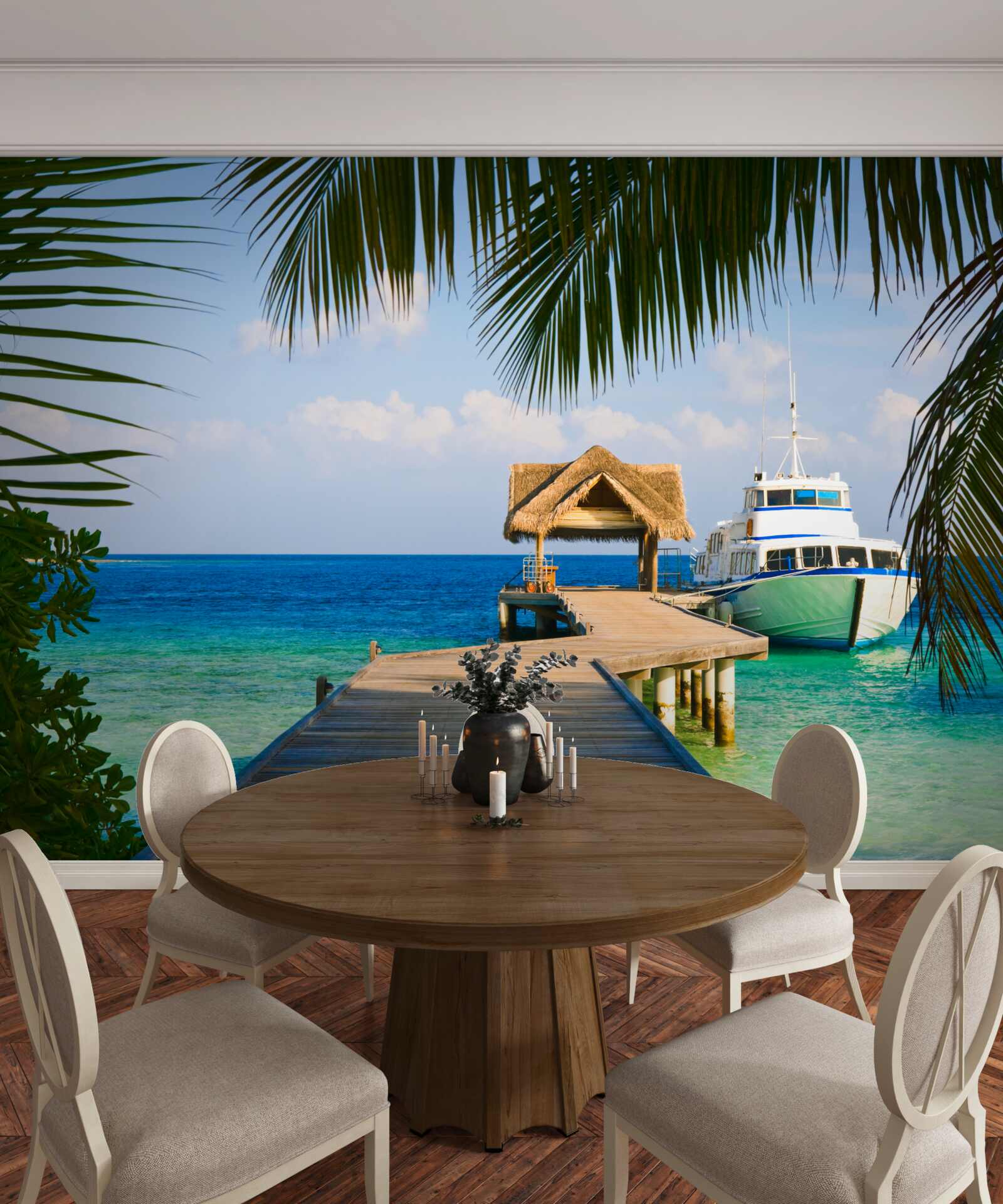 Fototapeta Łódź na przystani