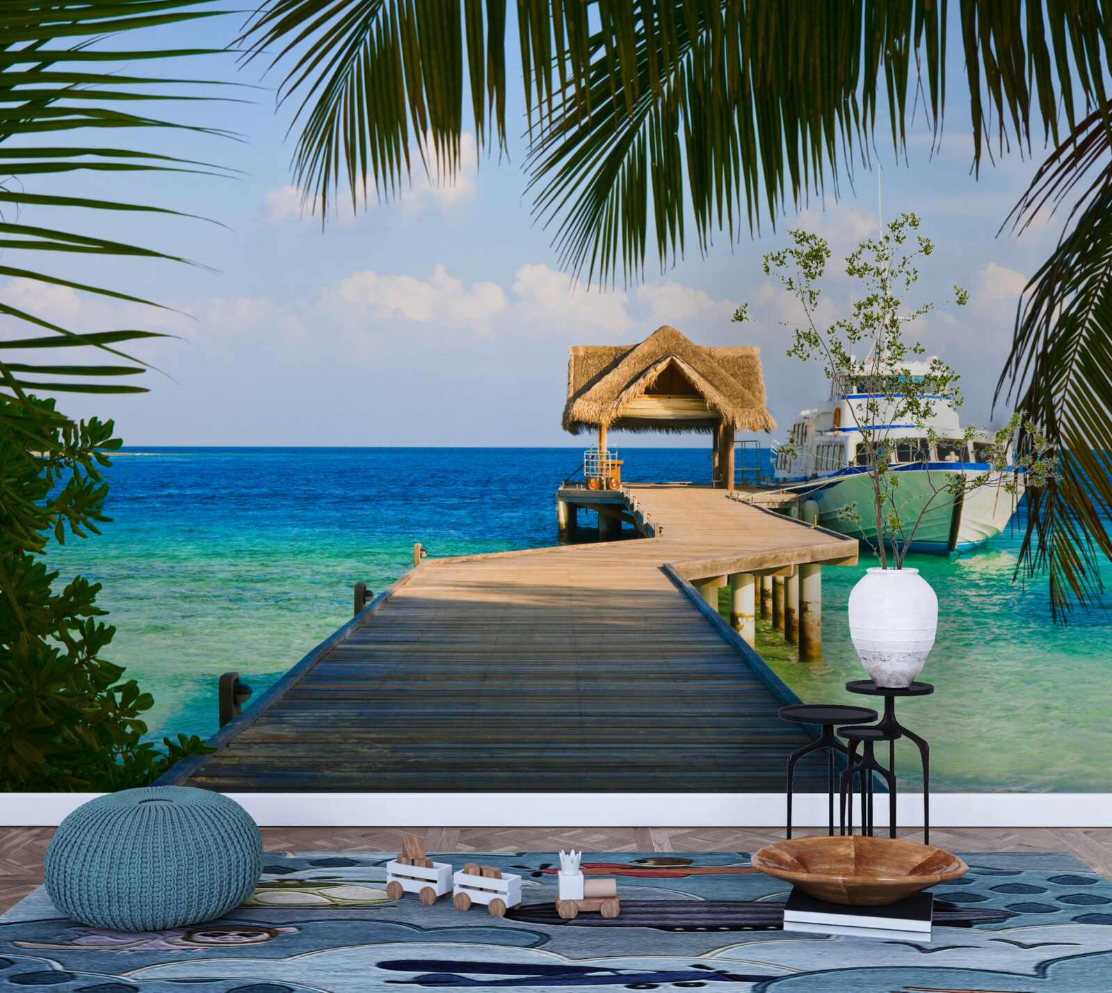 Fototapeta Łódź na przystani