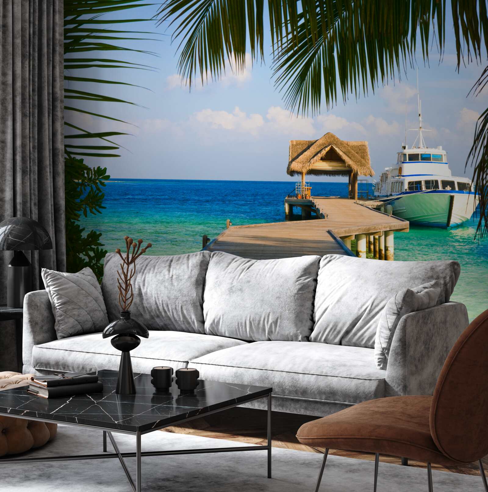 Fototapeta Łódź na przystani