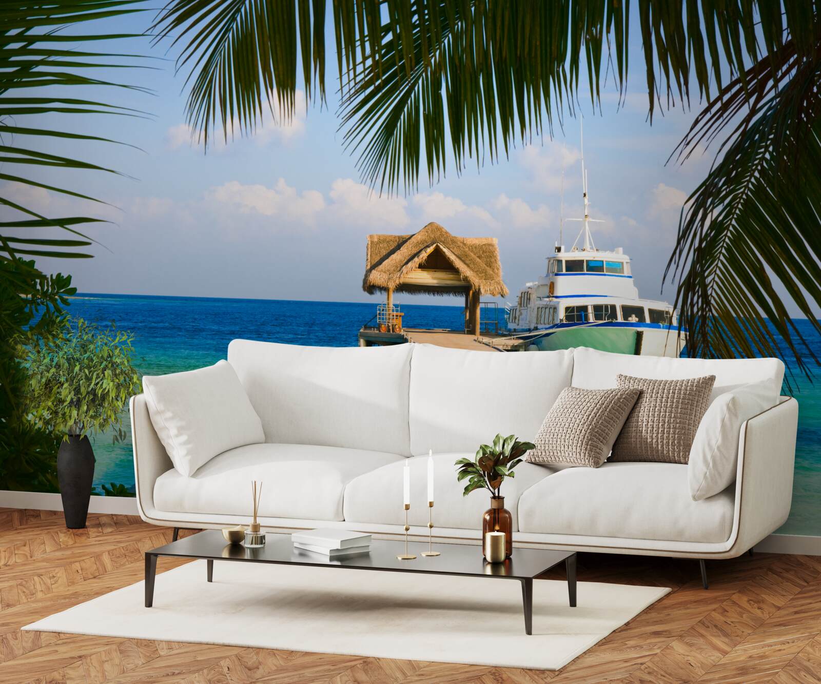 Fototapeta Łódź na przystani