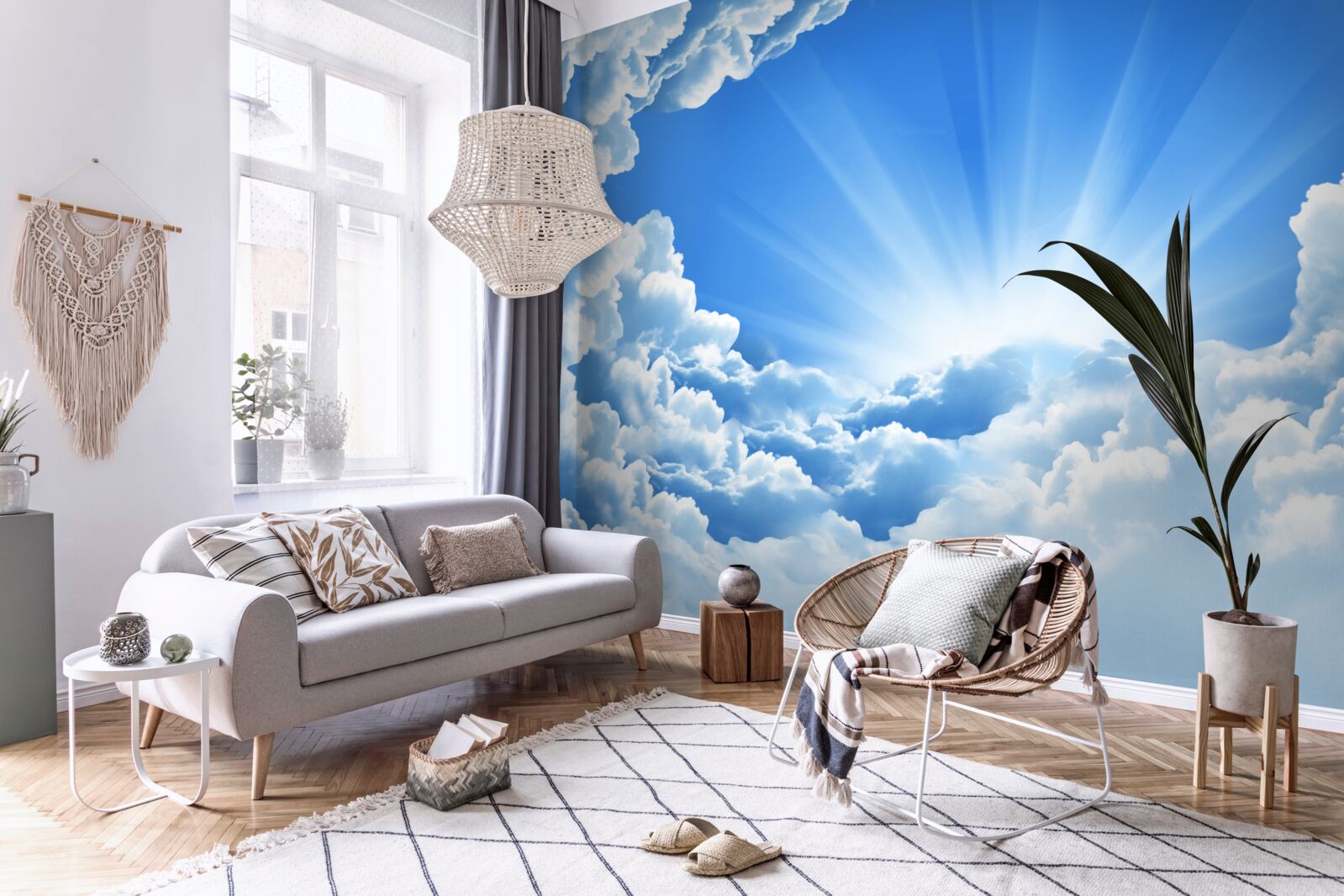 Fototapeta rankiem przychodzi świt za chmurami