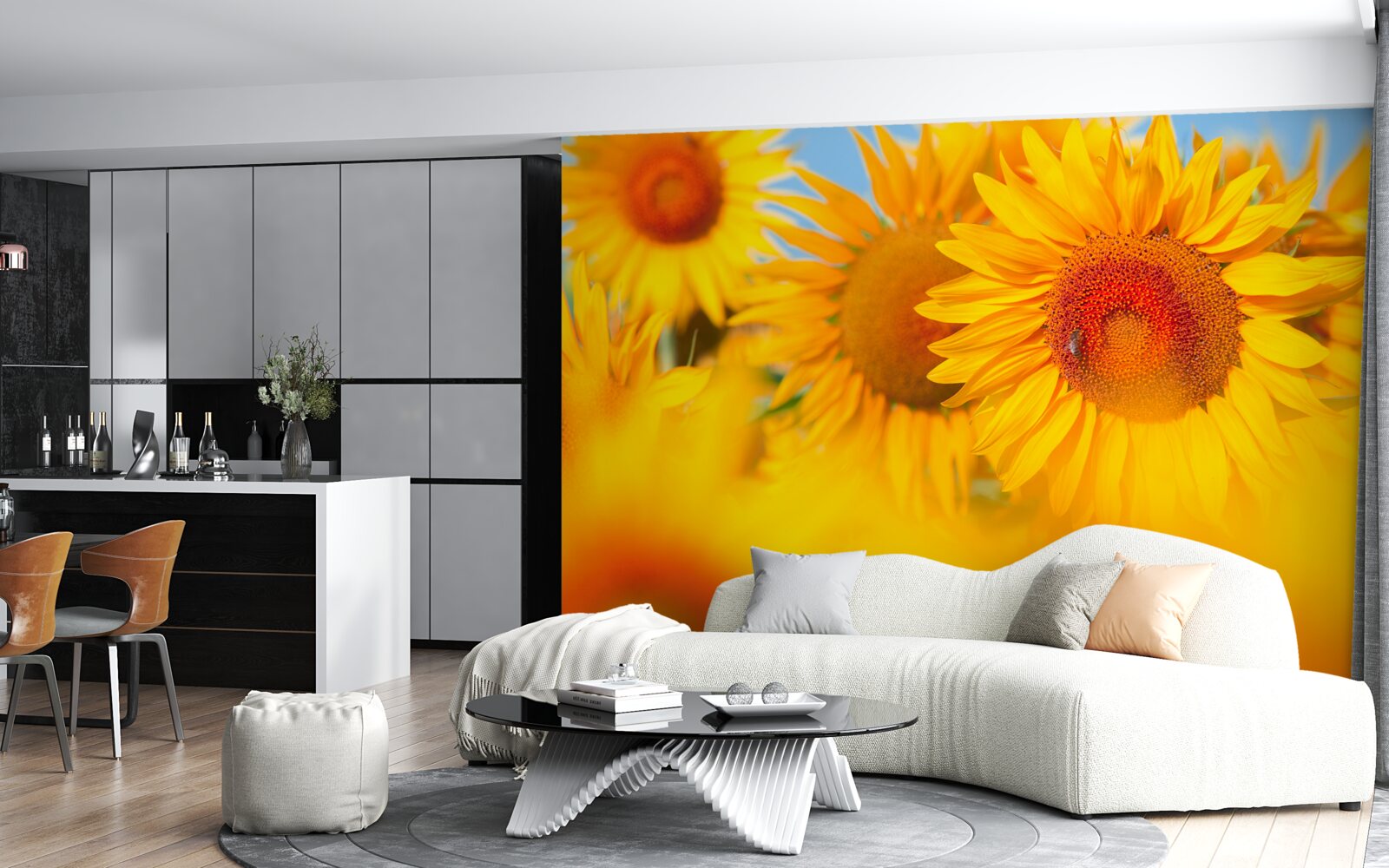 Fototapeta słoneczniki pod słońcem