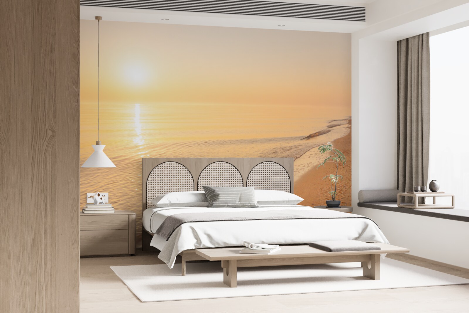 Fototapeta zachód słońca nad morzem w lecie