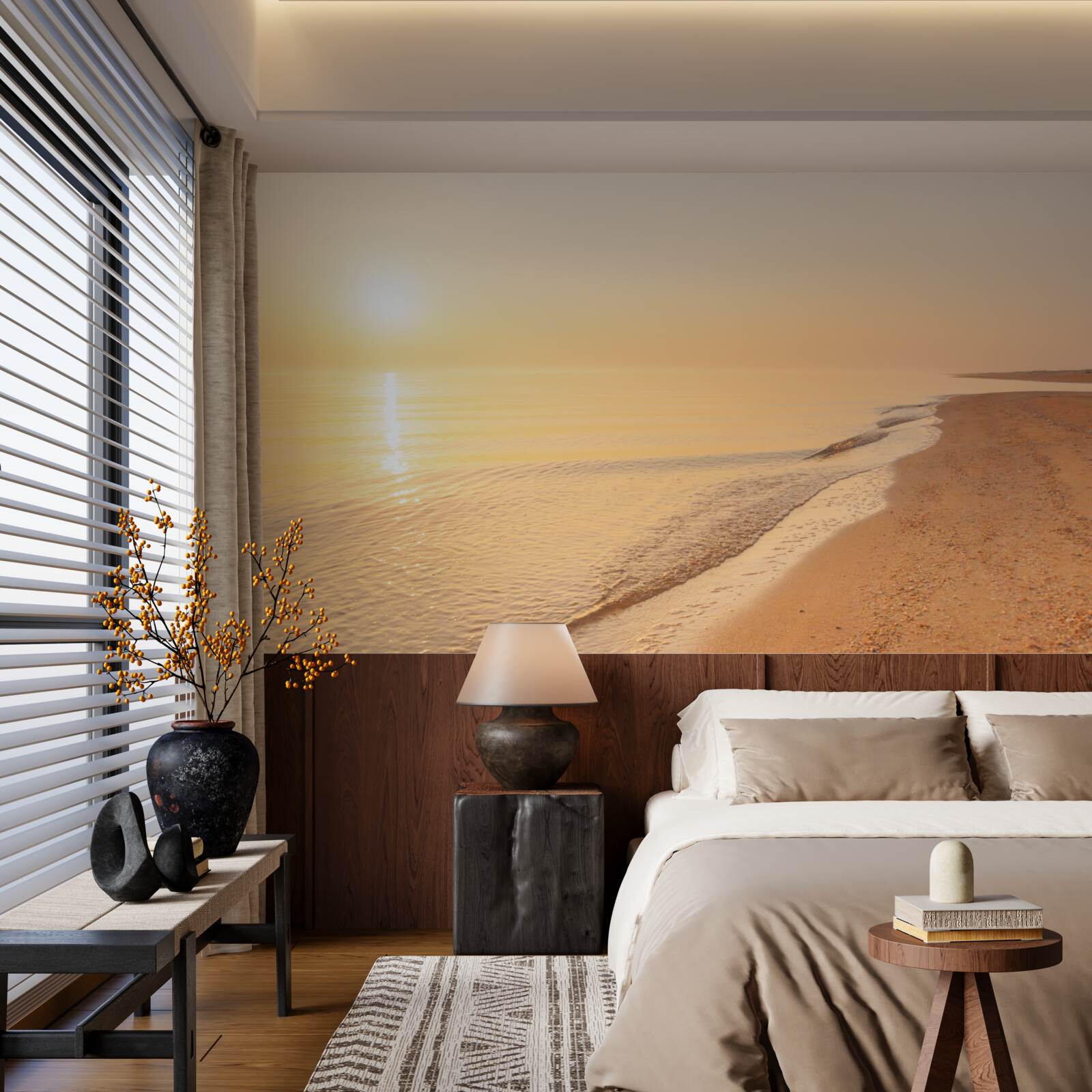 Fototapeta zachód słońca nad morzem w lecie