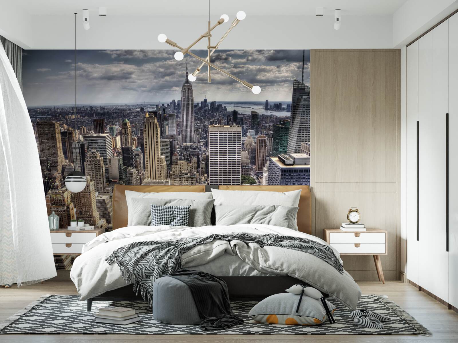 Fototapeta nowy jork czeka na nadejście deszczu