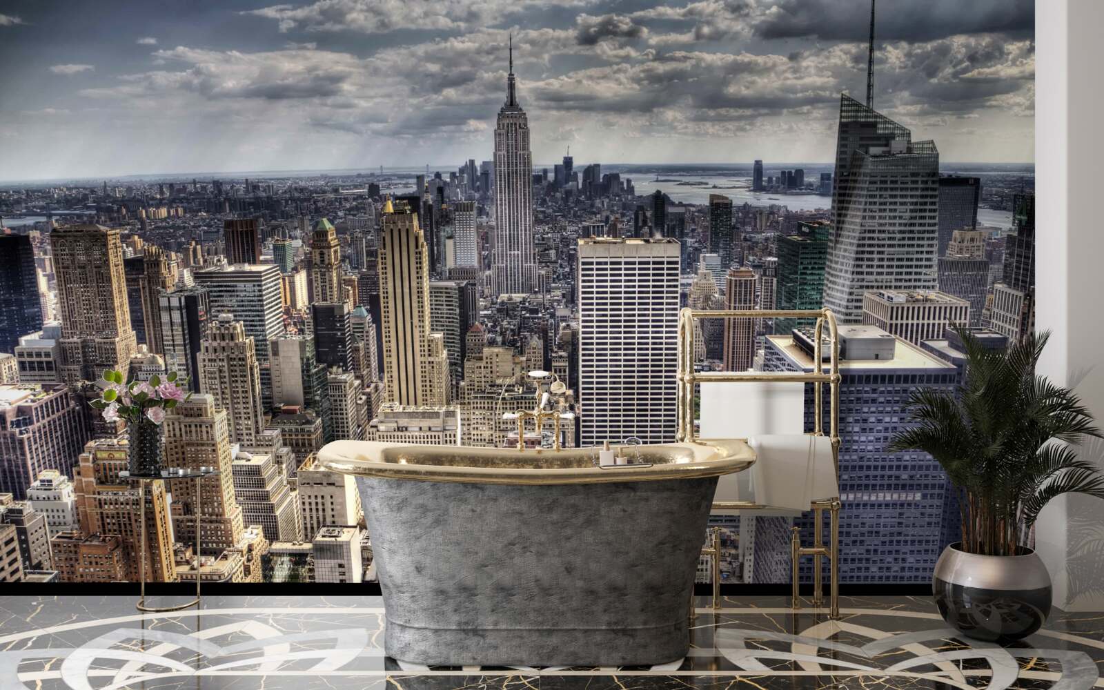 Fototapeta nowy jork czeka na nadejście deszczu