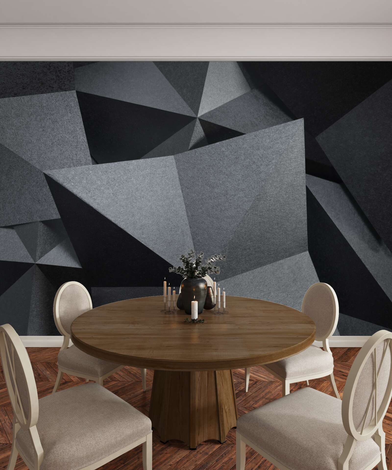 Fototapeta figury geometryczne na ciemnym tle