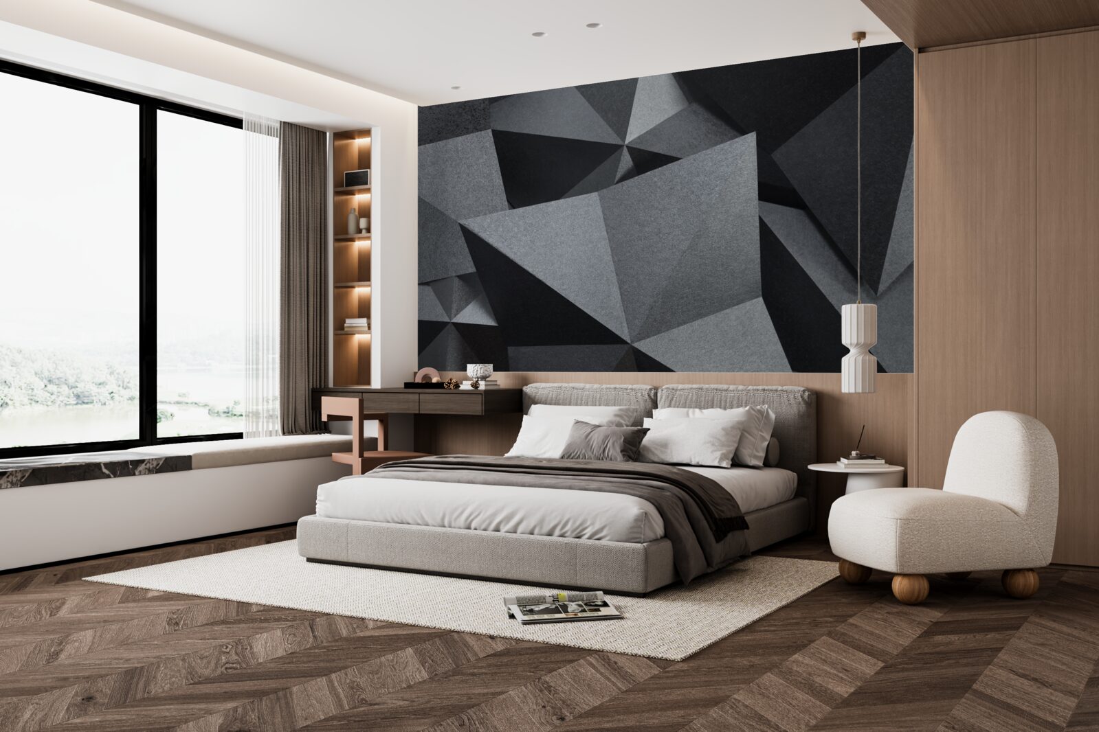 Fototapeta figury geometryczne na ciemnym tle