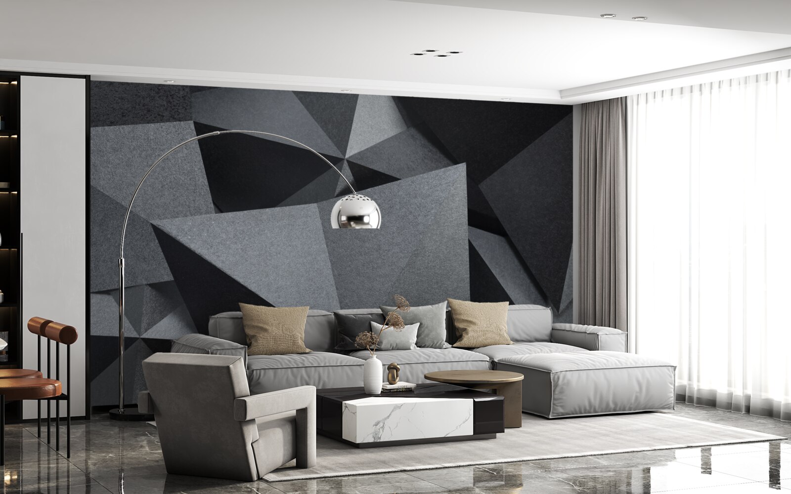 Fototapeta figury geometryczne na ciemnym tle