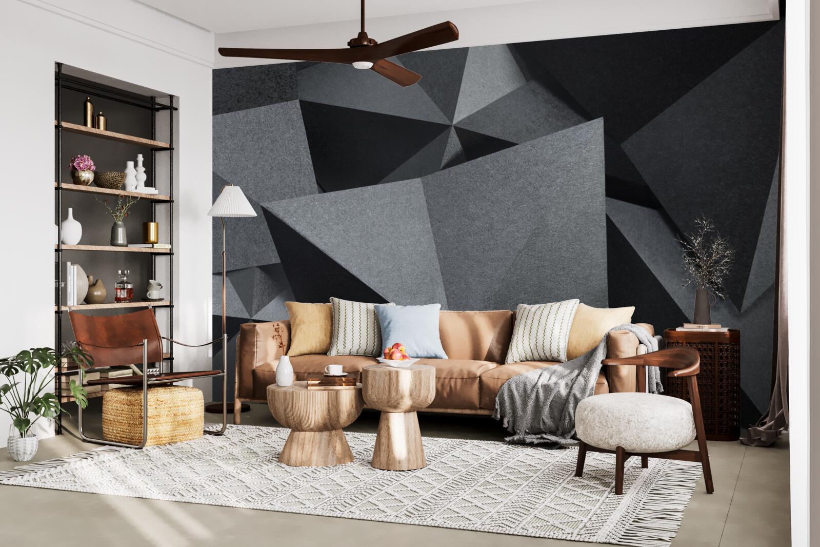 Fototapeta figury geometryczne na ciemnym tle