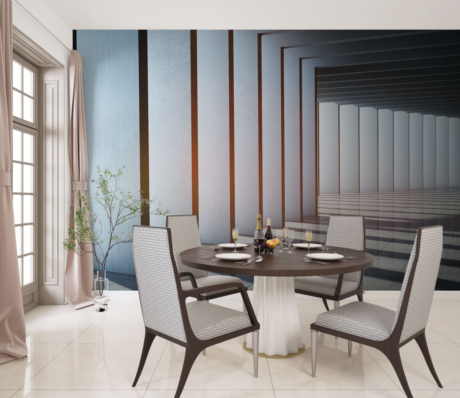 Fototapeta prostokątne łuki o świcie