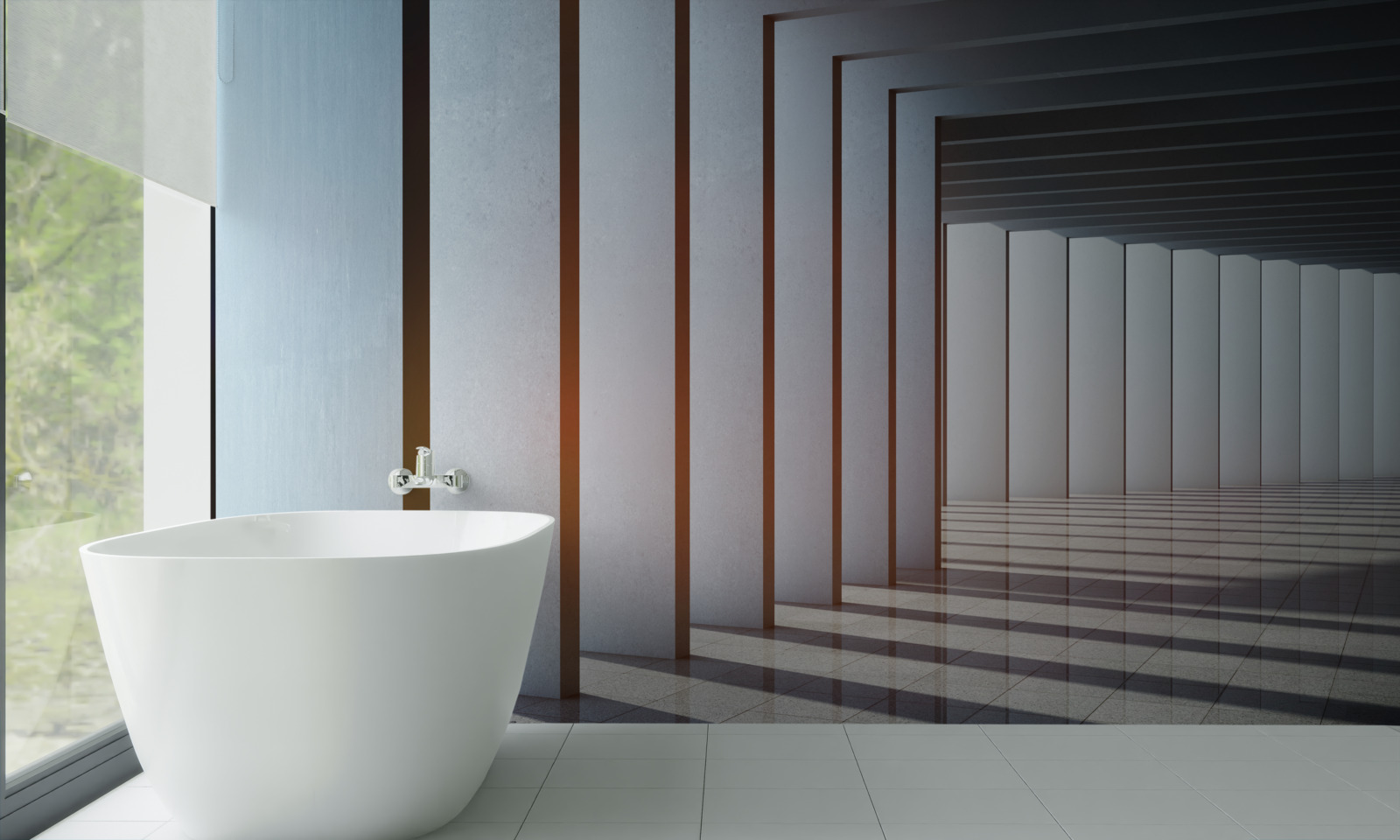 Fototapeta prostokątne łuki o świcie