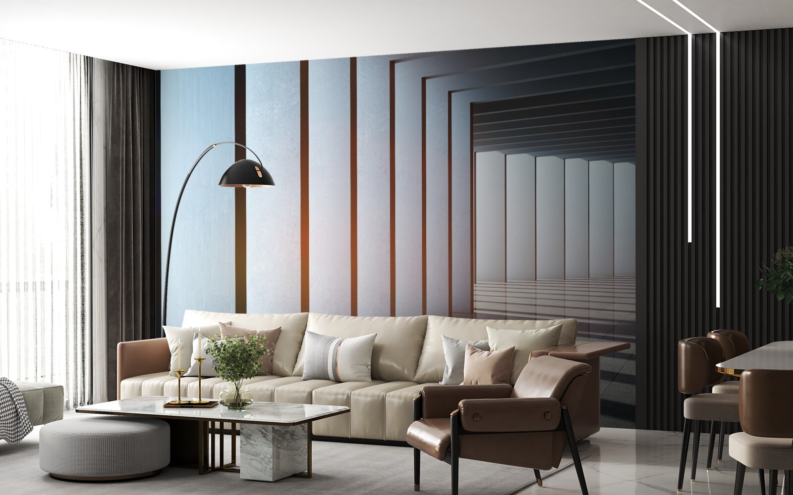 Fototapeta prostokątne łuki o świcie