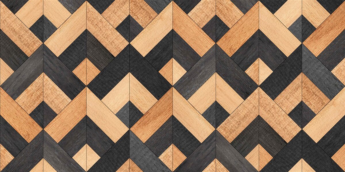 Fototapeta przeplatanie ciemnego i jasnego drewna